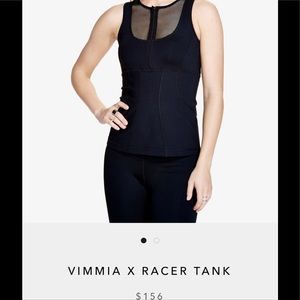 Vimmia X Racer Tank Black Mesh with 3/4 Zipper